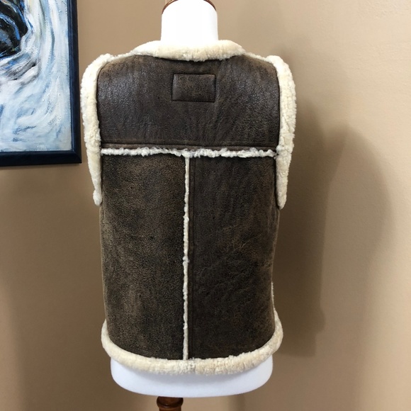 Vintage Ralph Lauren Shearling Zip Vest - Picture 5 of 8